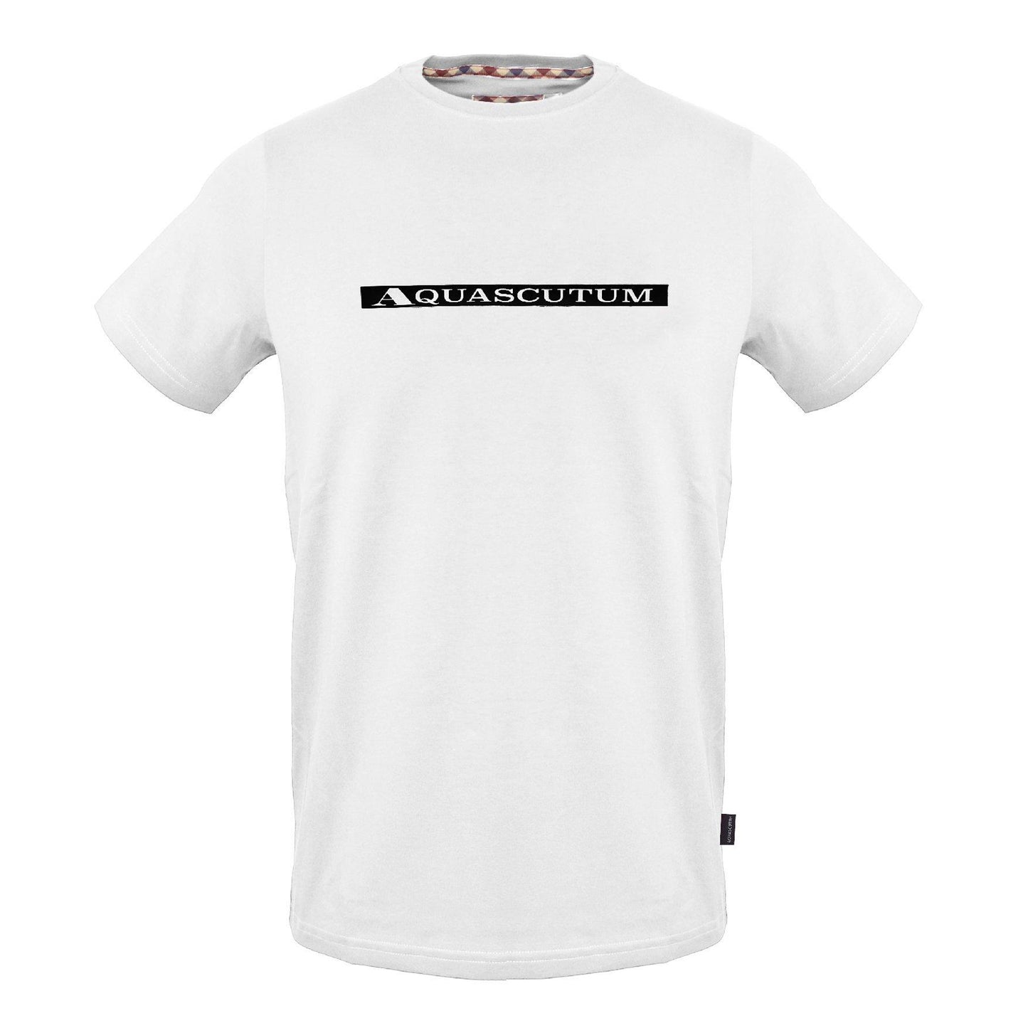 White - Front - Aquascutum Mens Box Logo T-Shirt