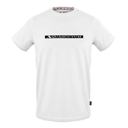 White - Front - Aquascutum Mens Box Logo T-Shirt