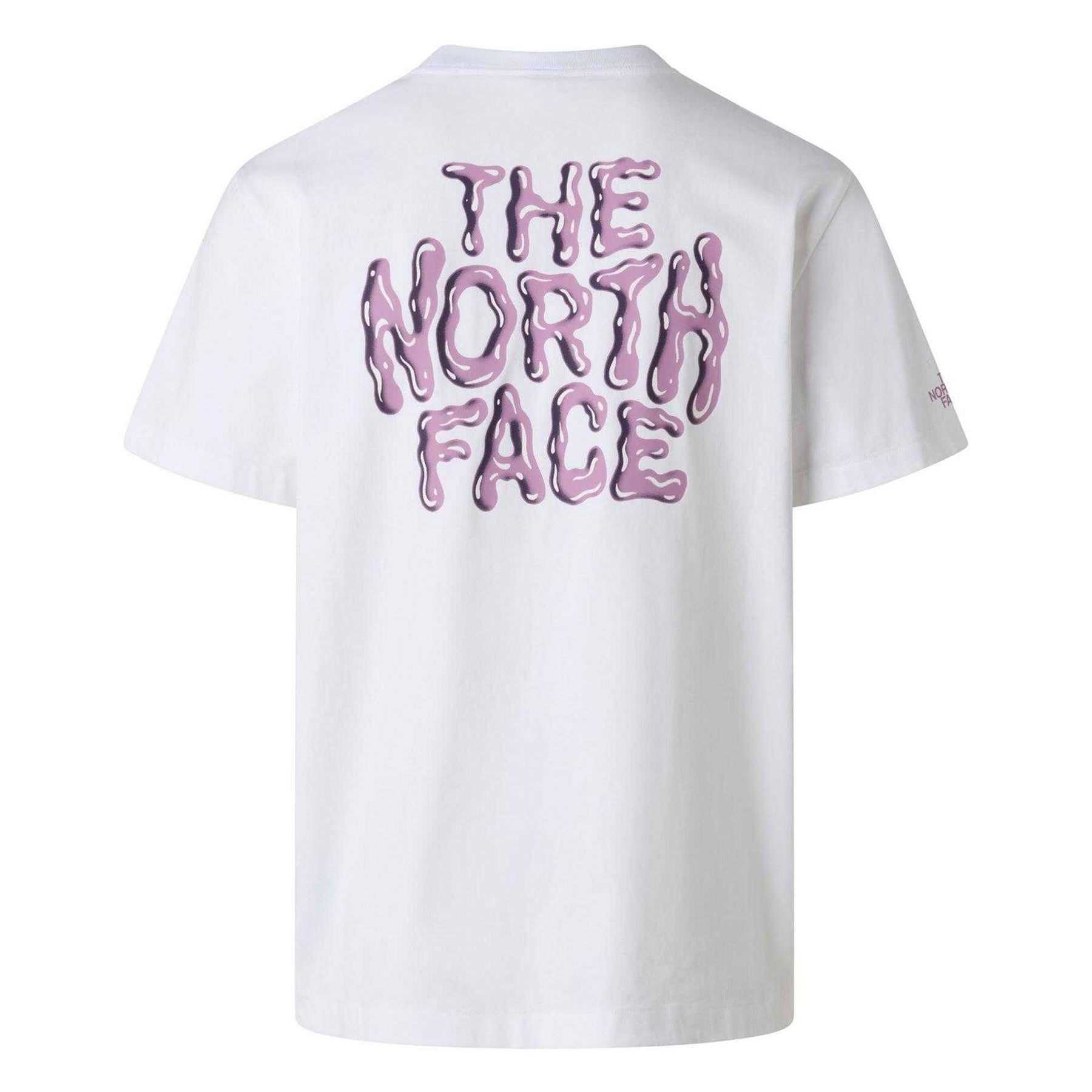 White - Back - The North Face Womens-Ladies Drip Logo T-Shirt