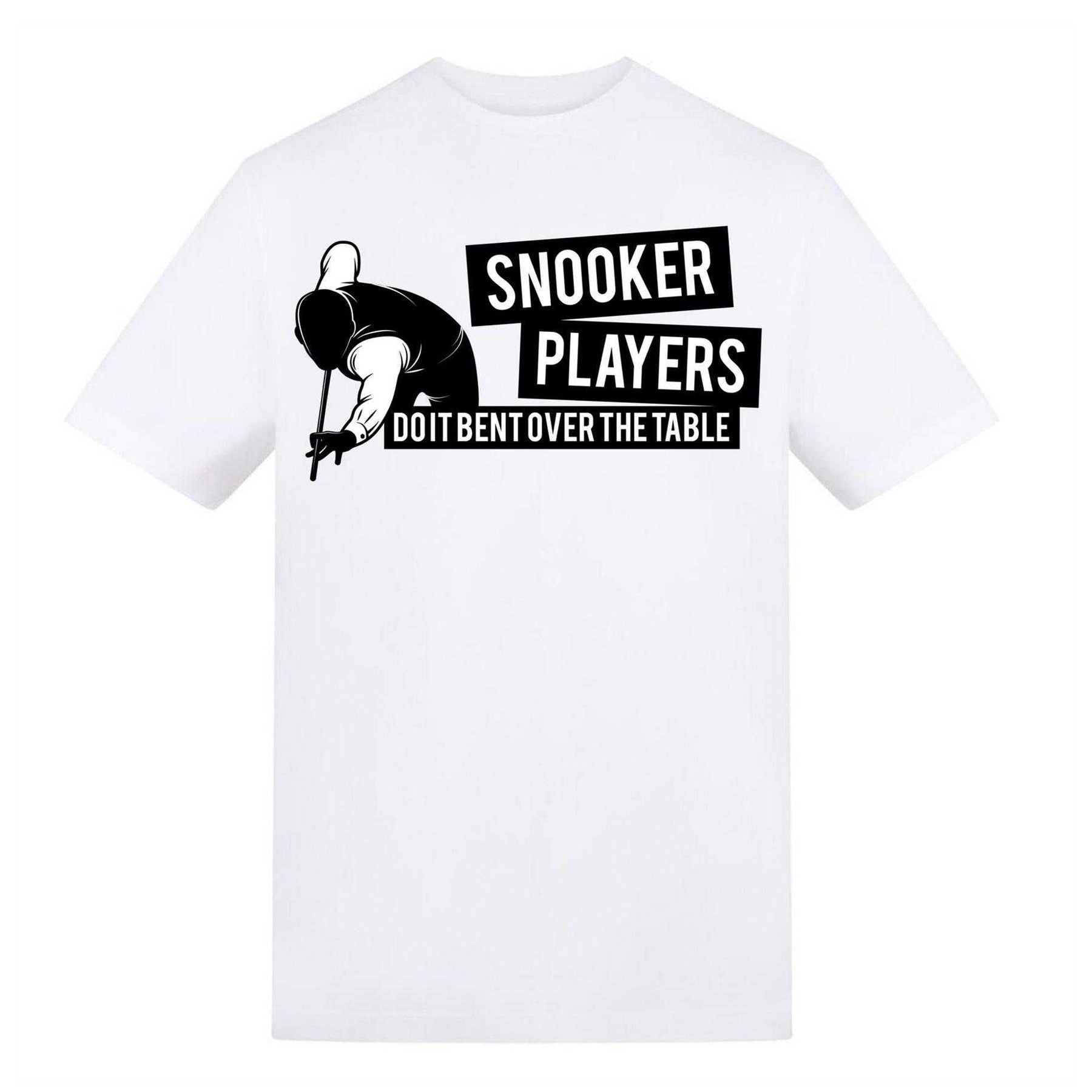 White - Front - AWD Unisex Adult Snooker Players Bent Over T-Shirt