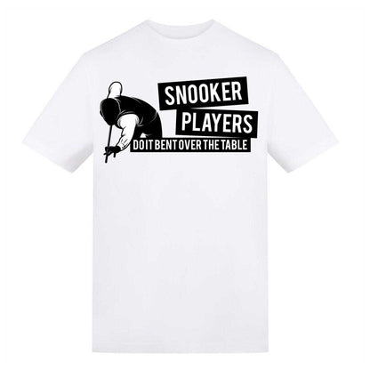 White - Front - AWD Unisex Adult Snooker Players Bent Over T-Shirt