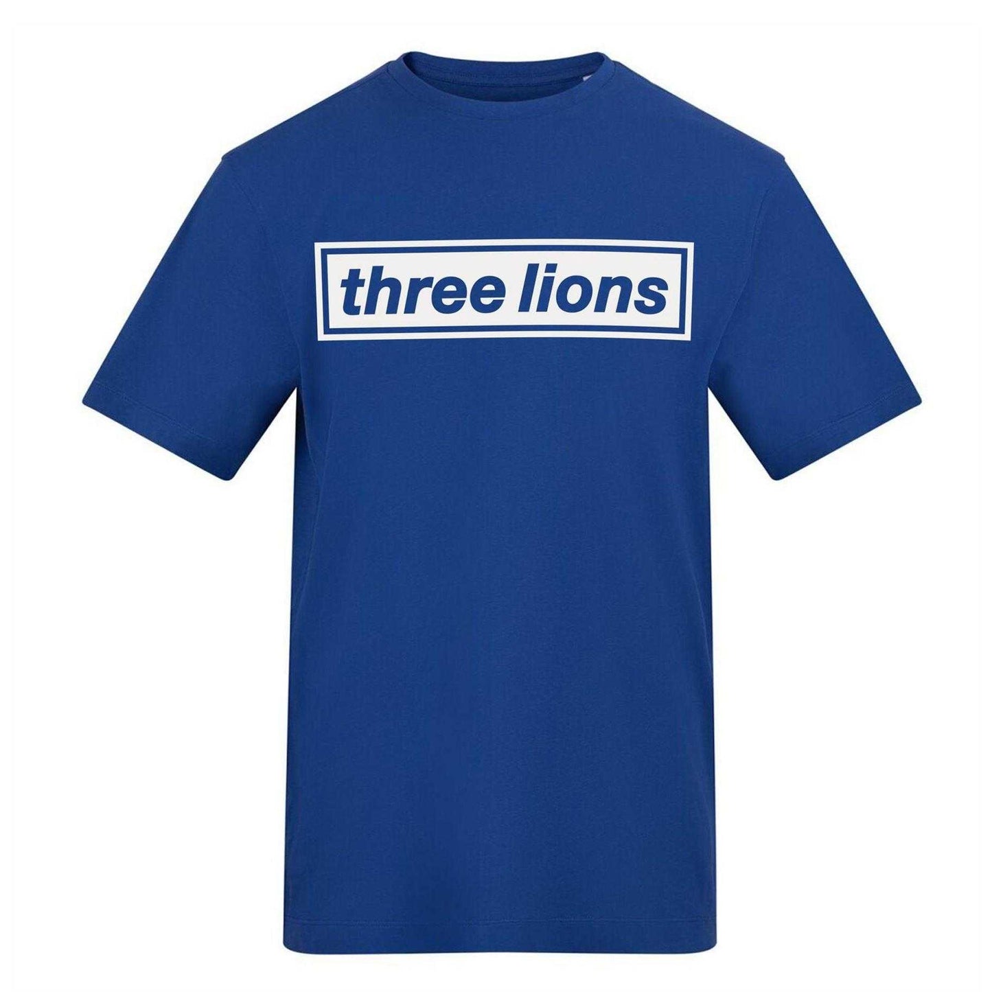 Blue - Front - AWD Mens Three Lions England T-Shirt