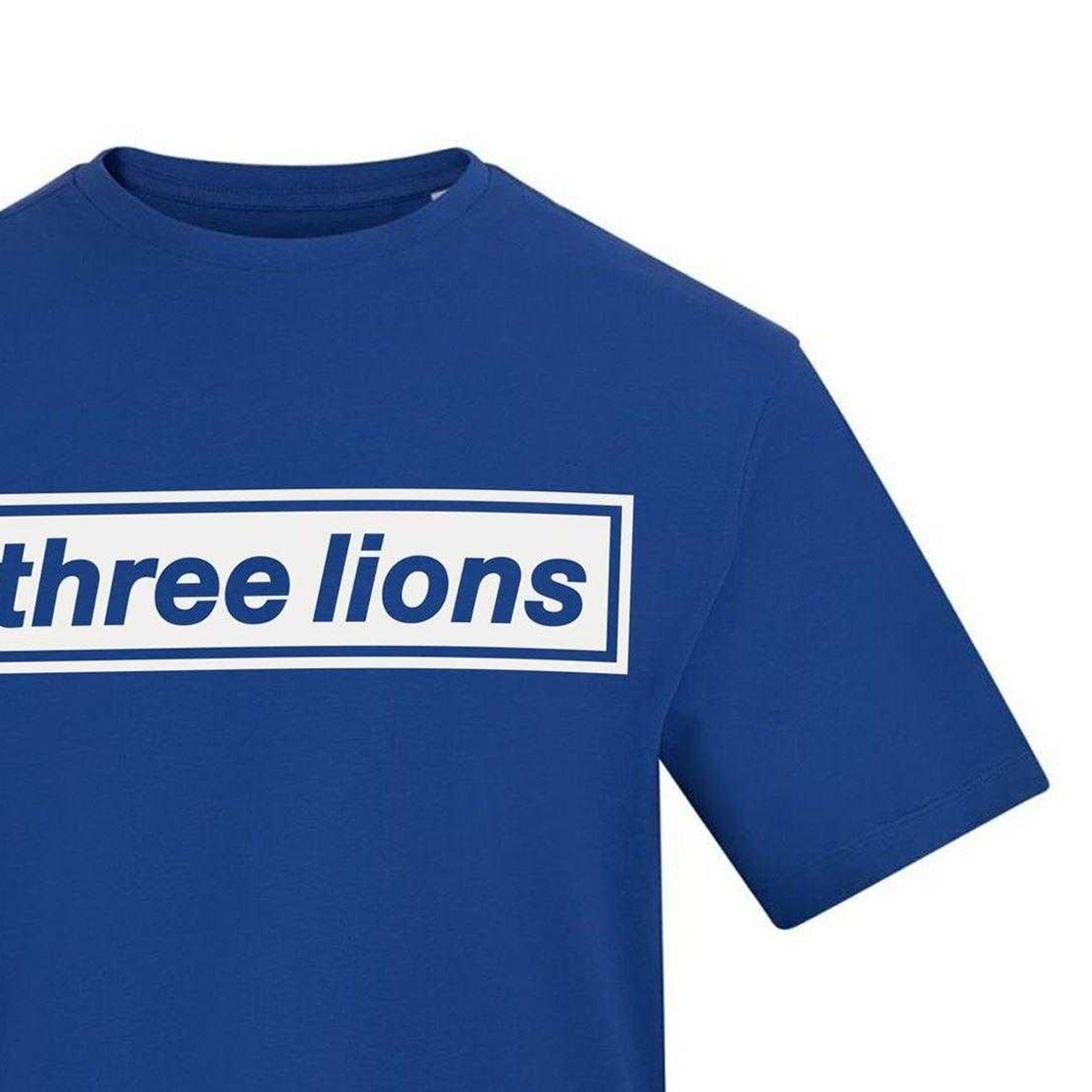 Blue - Side - AWD Mens Three Lions England T-Shirt