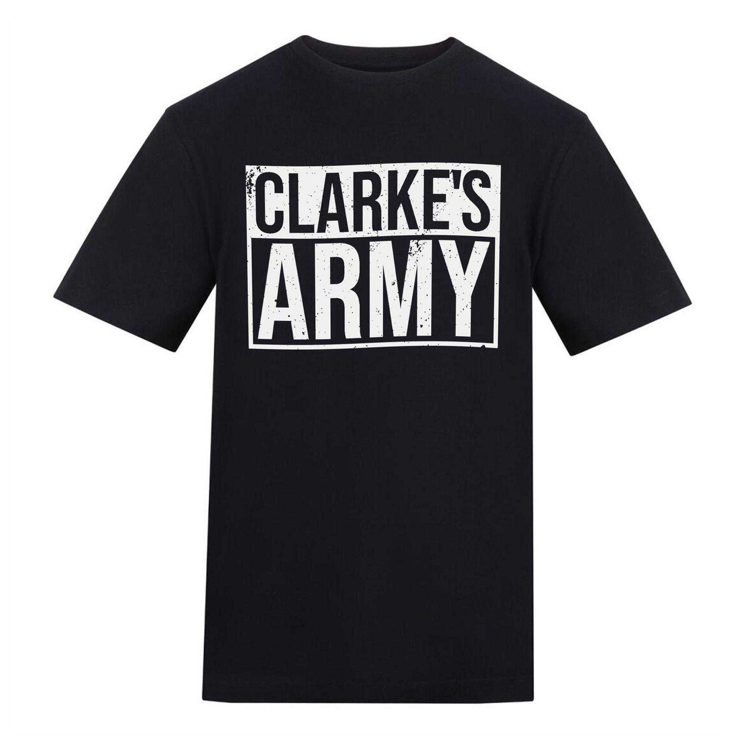Black - Front - AWD Mens Clarke´s Army T-Shirt