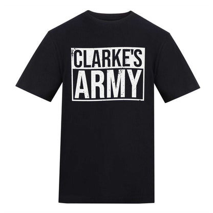 Black - Front - AWD Mens Clarke´s Army T-Shirt