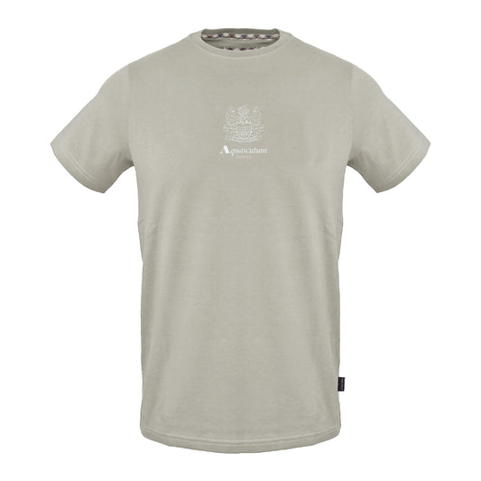 Grey - Front - Aquascutum Mens Crest Slim T-Shirt