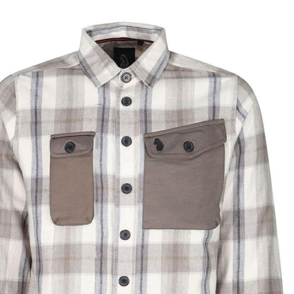 Clay - Side - Luke Mens Johnny Plaid Chest Pocket Overshirt