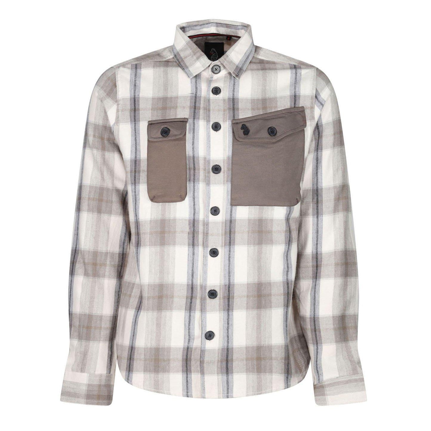 Clay - Front - Luke Mens Johnny Plaid Chest Pocket Overshirt