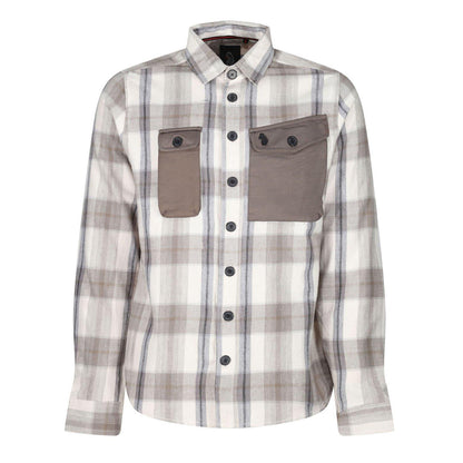 Clay - Front - Luke Mens Johnny Plaid Chest Pocket Overshirt