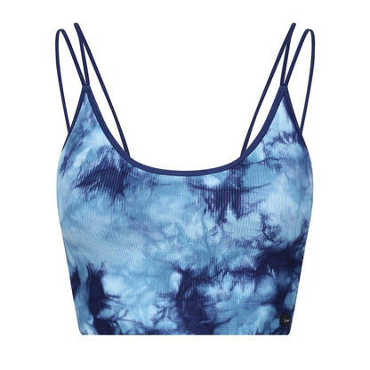Navy Blue - Front - Lee Womens-Ladies Iva Tie Dye Cropped Spaghetti Strap Bra