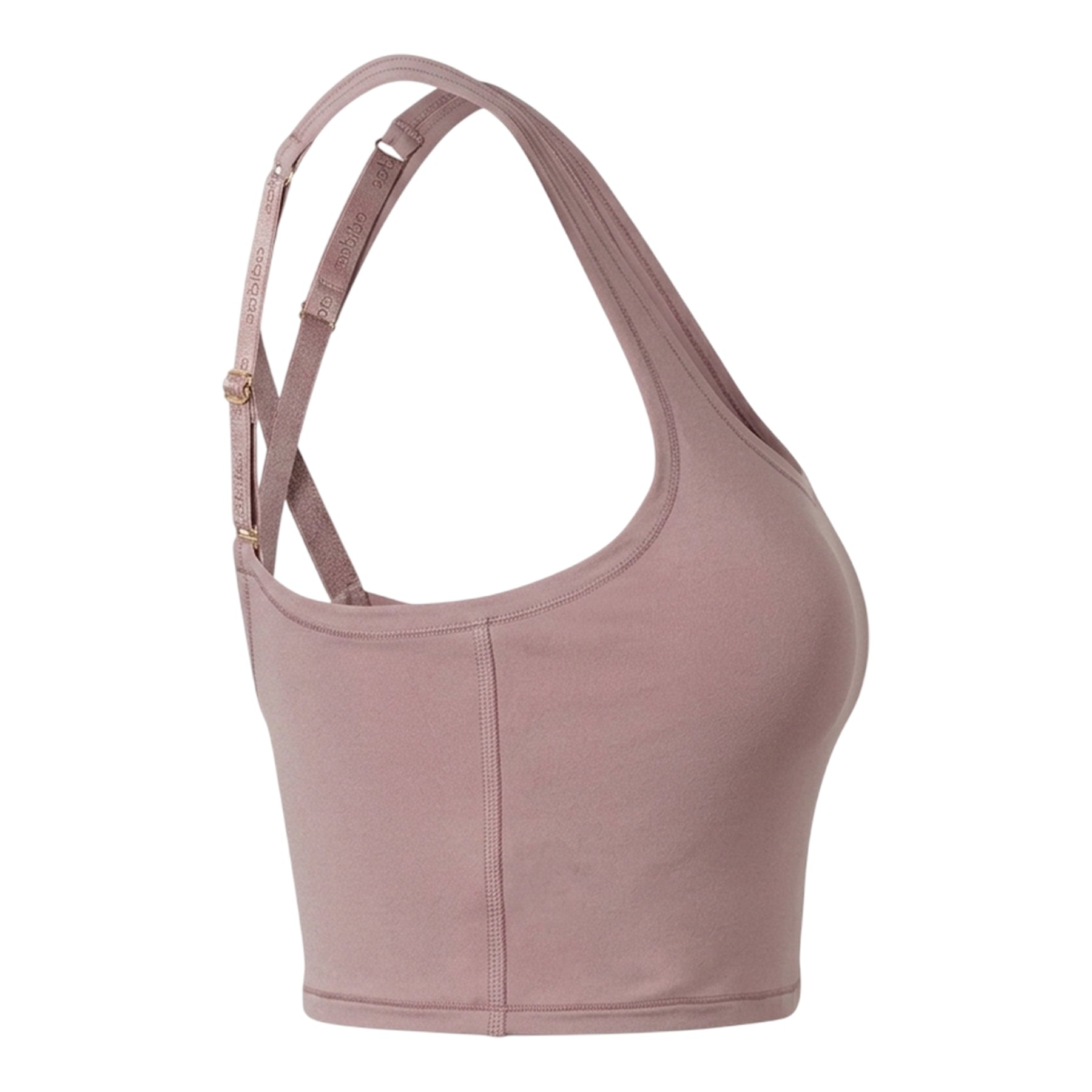 Oxid Grey - Back - Adidas Womens-Ladies Cropped Scoop Neck Bralette