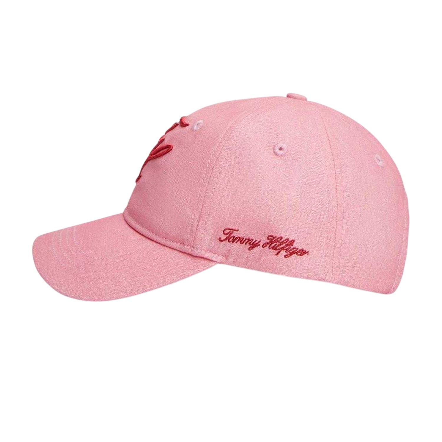 Petal Rose - Side - Tommy Hilfiger Womens-Ladies Embroidered Logo Baseball Cap