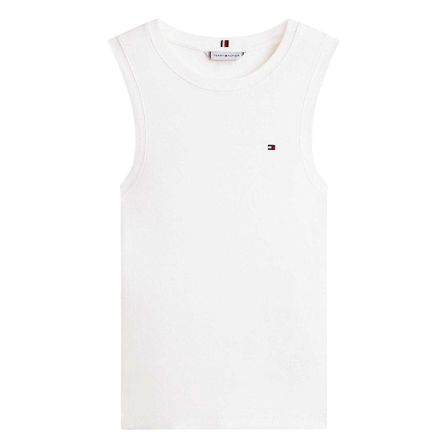 Ecru - Front - Tommy Hilfiger Womens-Ladies Cody Plain Slim Vest Top