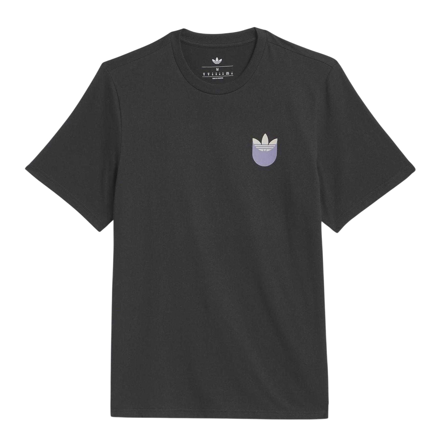 Black - Front - Adidas Unisex Adult Trefoil T-Shirt