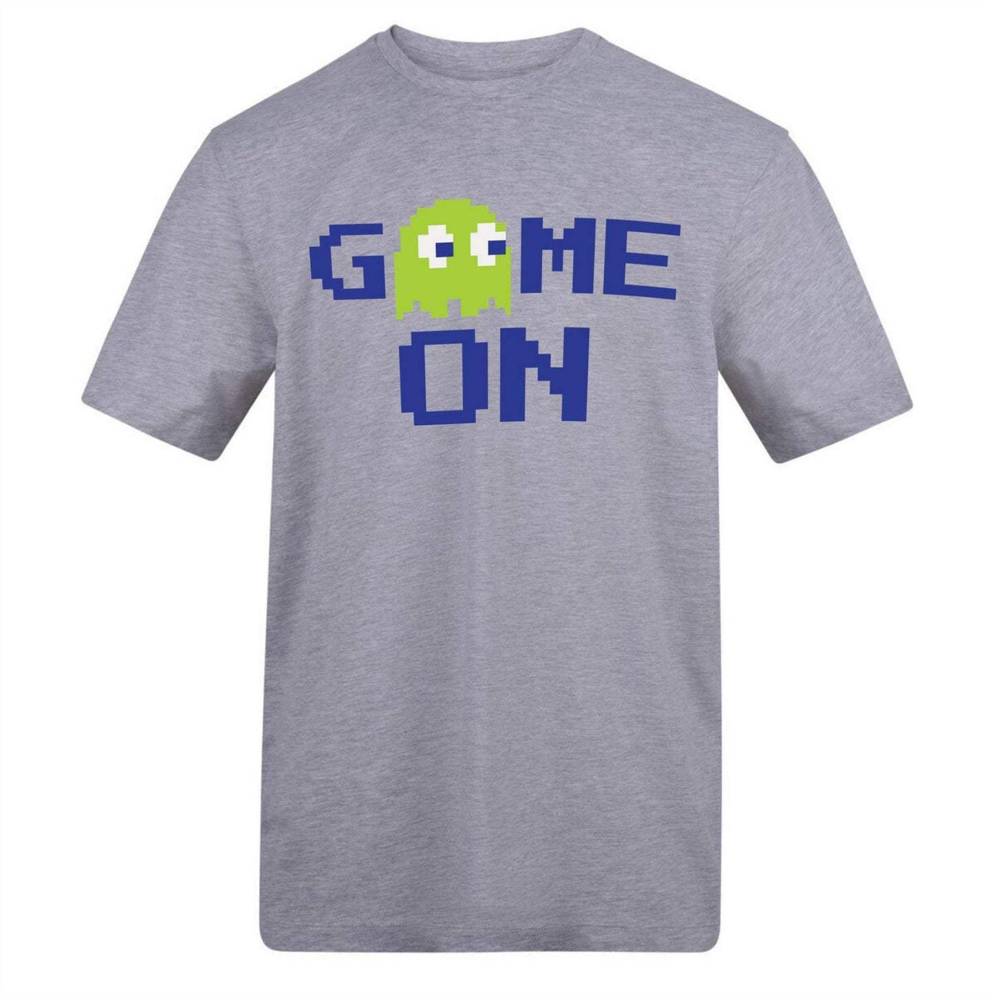 Grey - Front - AWD Unisex Adult Game On Pixel T-Shirt