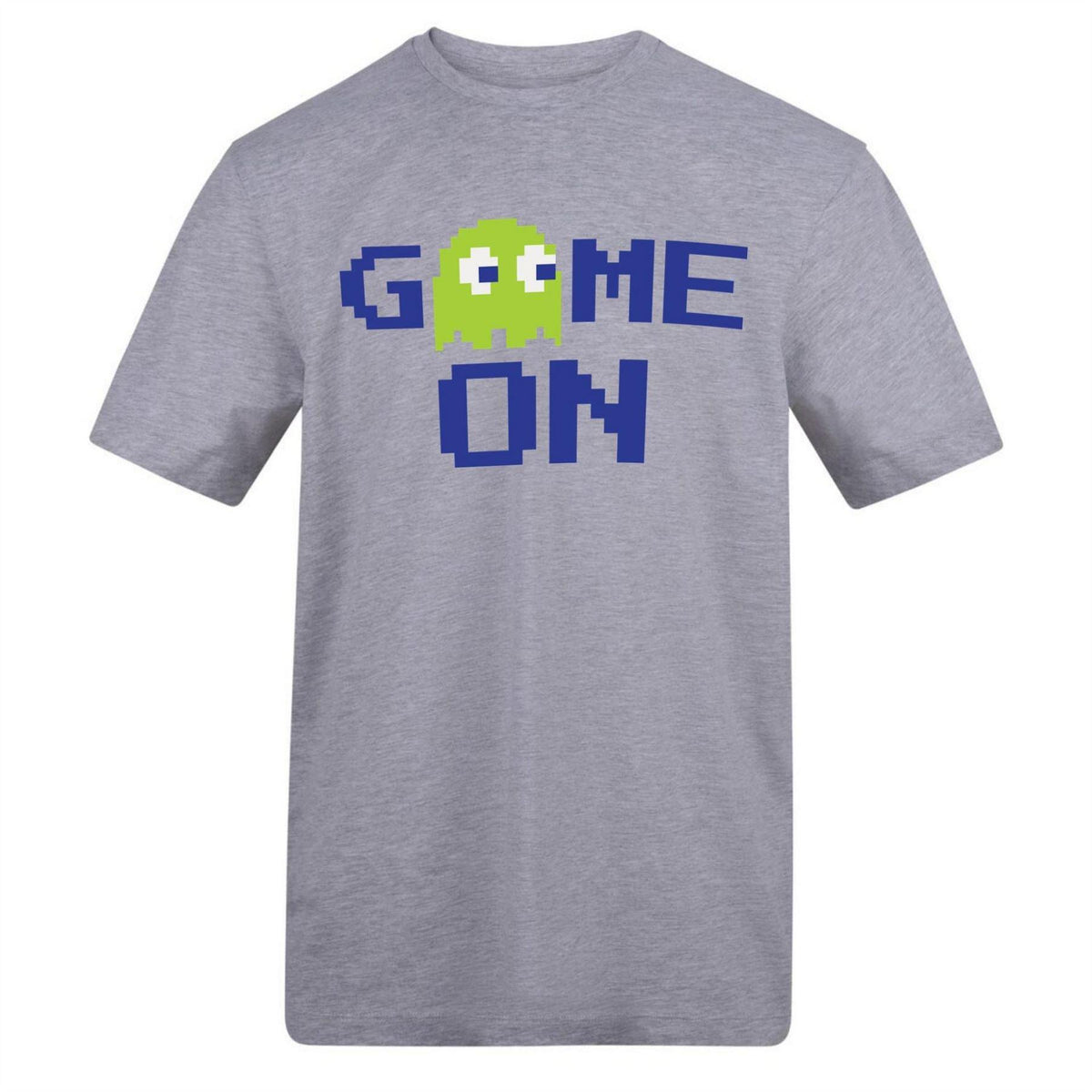 Grey - Front - AWD Unisex Adult Game On Pixel T-Shirt
