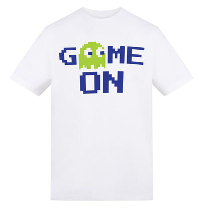 White - Front - AWD Unisex Adult Game On Pixel T-Shirt