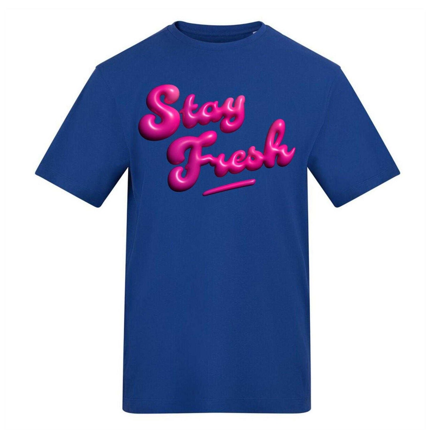 Blue - Front - AWD Unisex Adult Stay Fresh T-Shirt