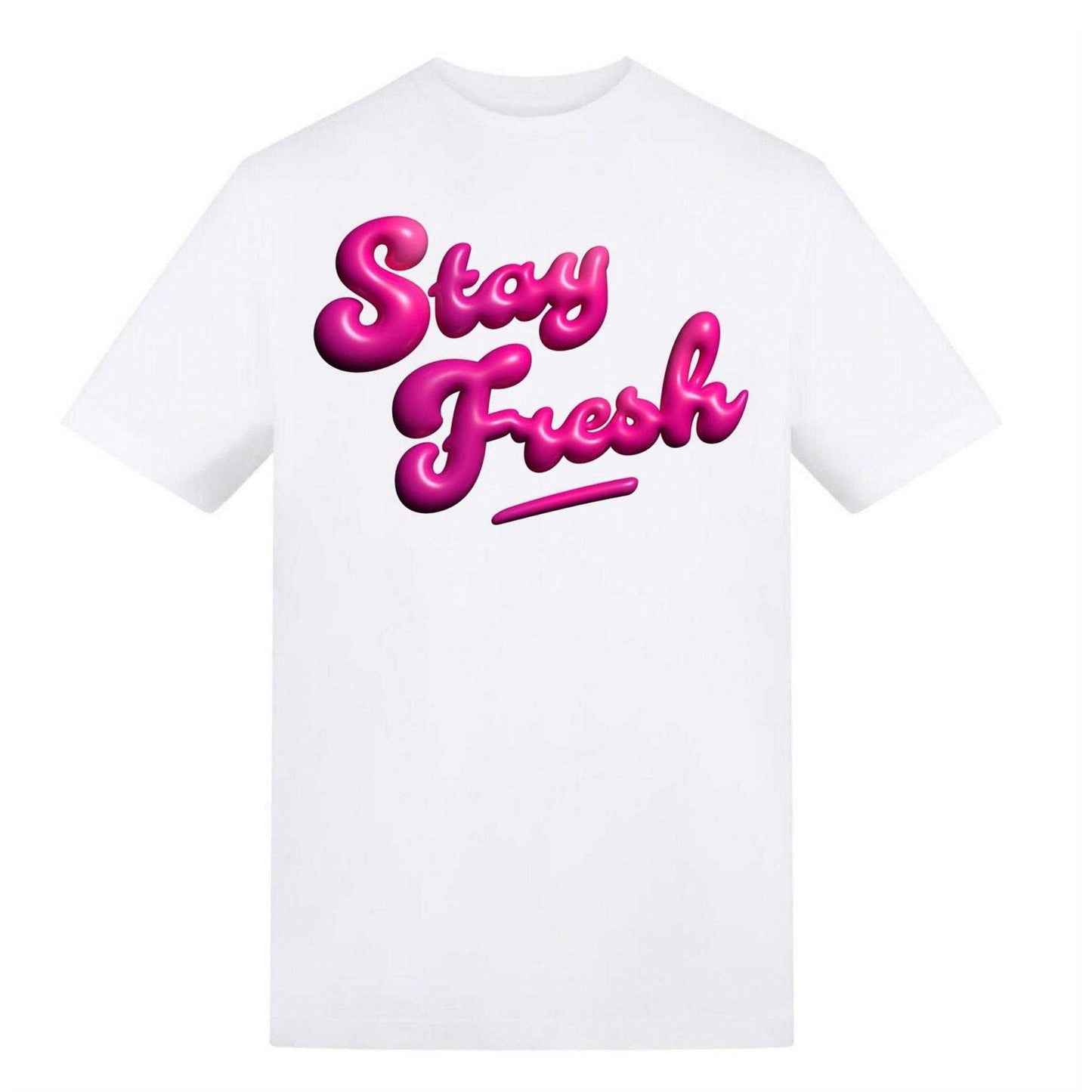 White - Front - AWD Unisex Adult Stay Fresh T-Shirt