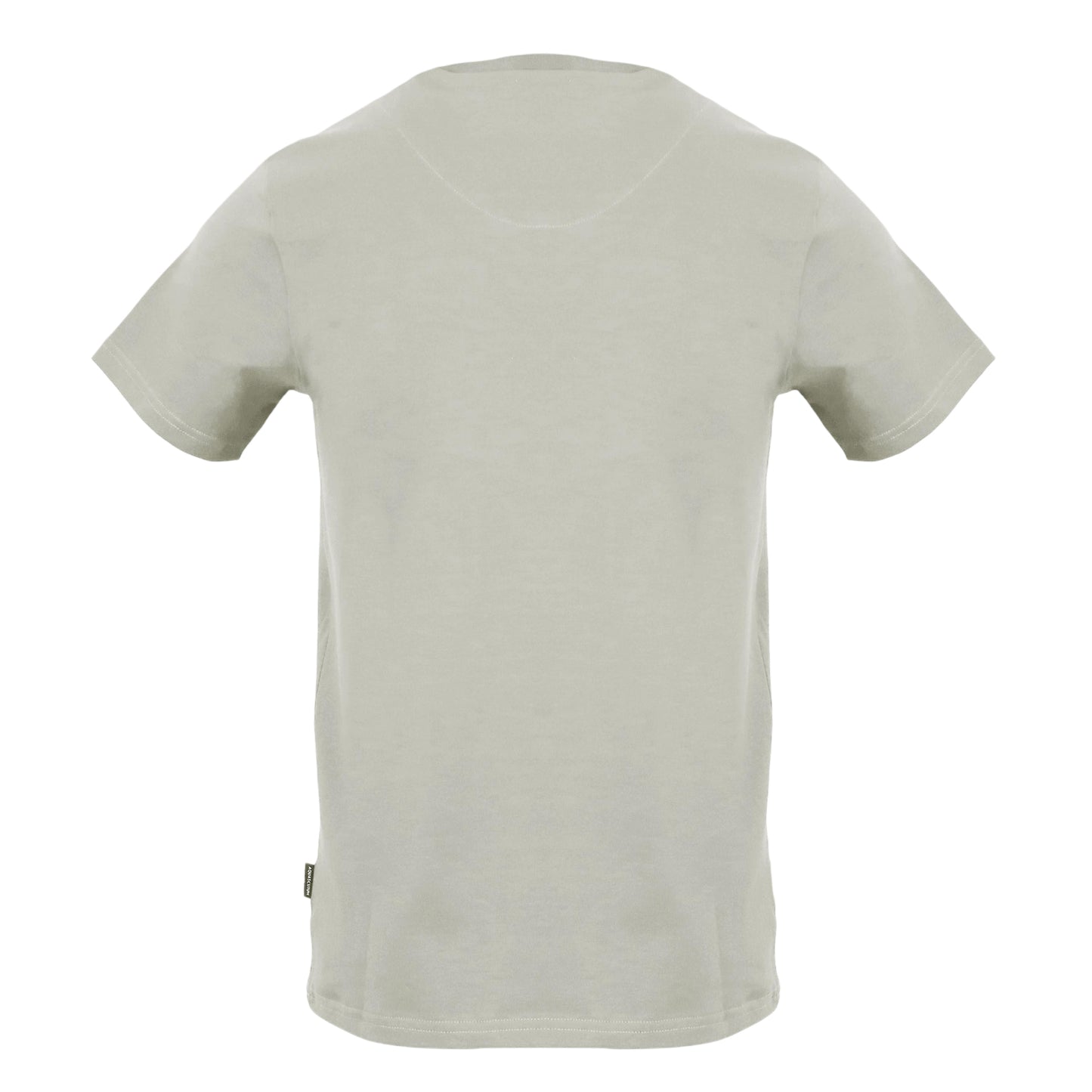 Grey - Back - Aquascutum Mens Logo Cotton T-Shirt