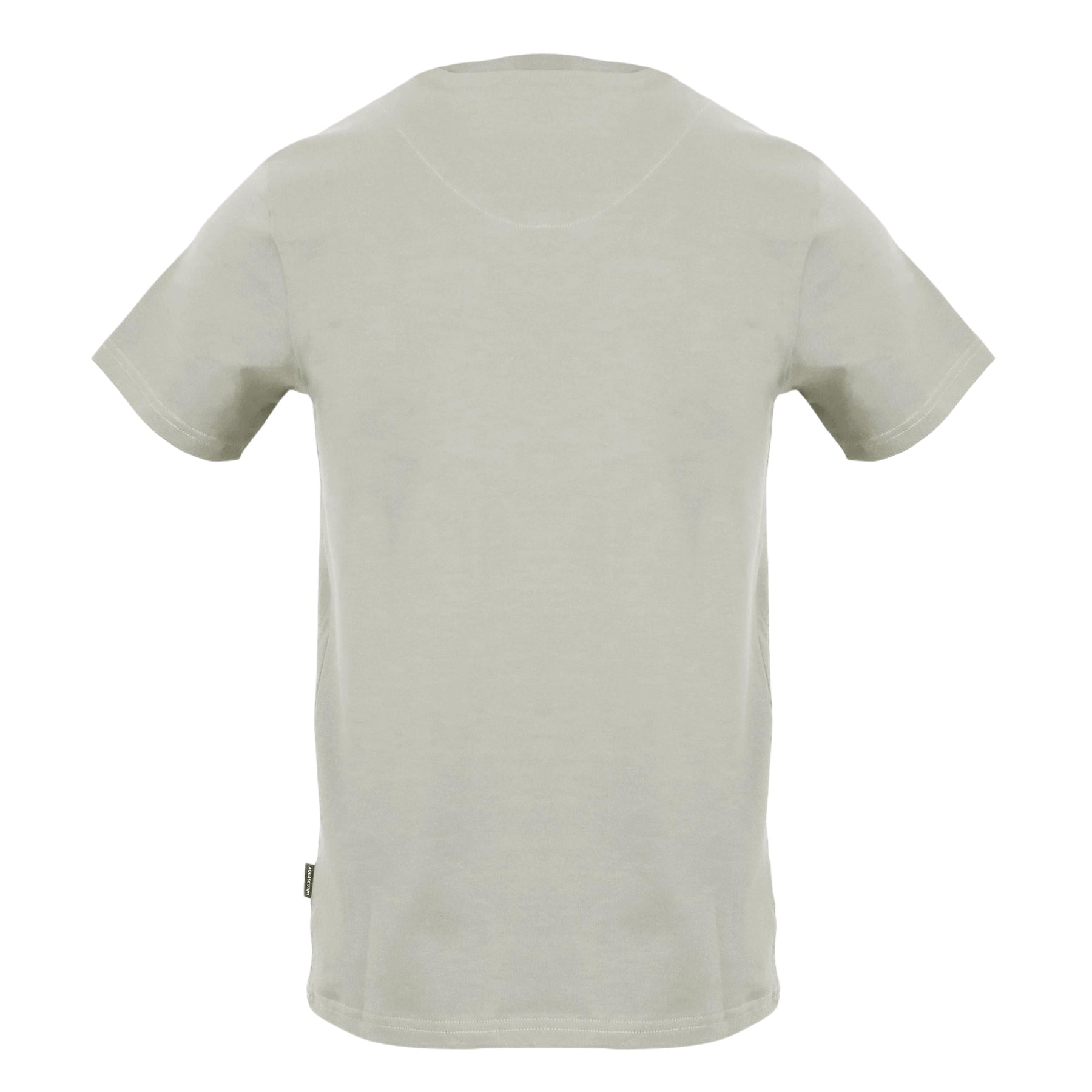 Grey - Back - Aquascutum Mens Logo Cotton T-Shirt