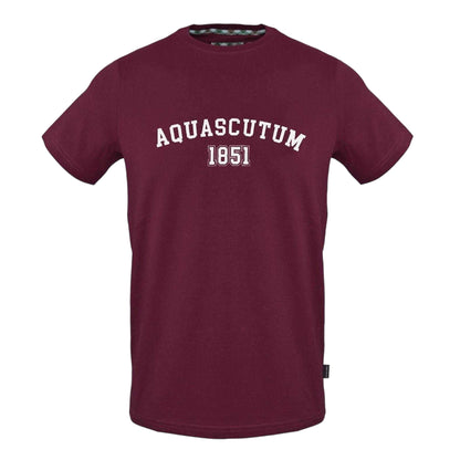 Red - Front - Aquascutum Unisex Adult 1851 Logo Cotton T-Shirt