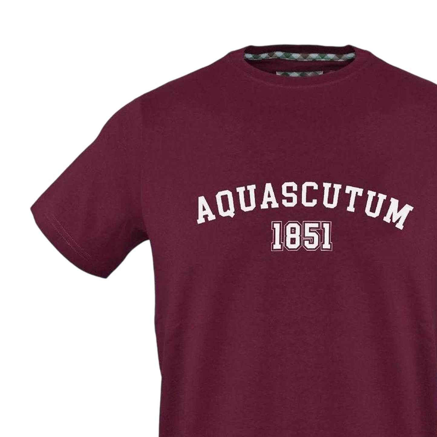 Red - Side - Aquascutum Unisex Adult 1851 Logo Cotton T-Shirt