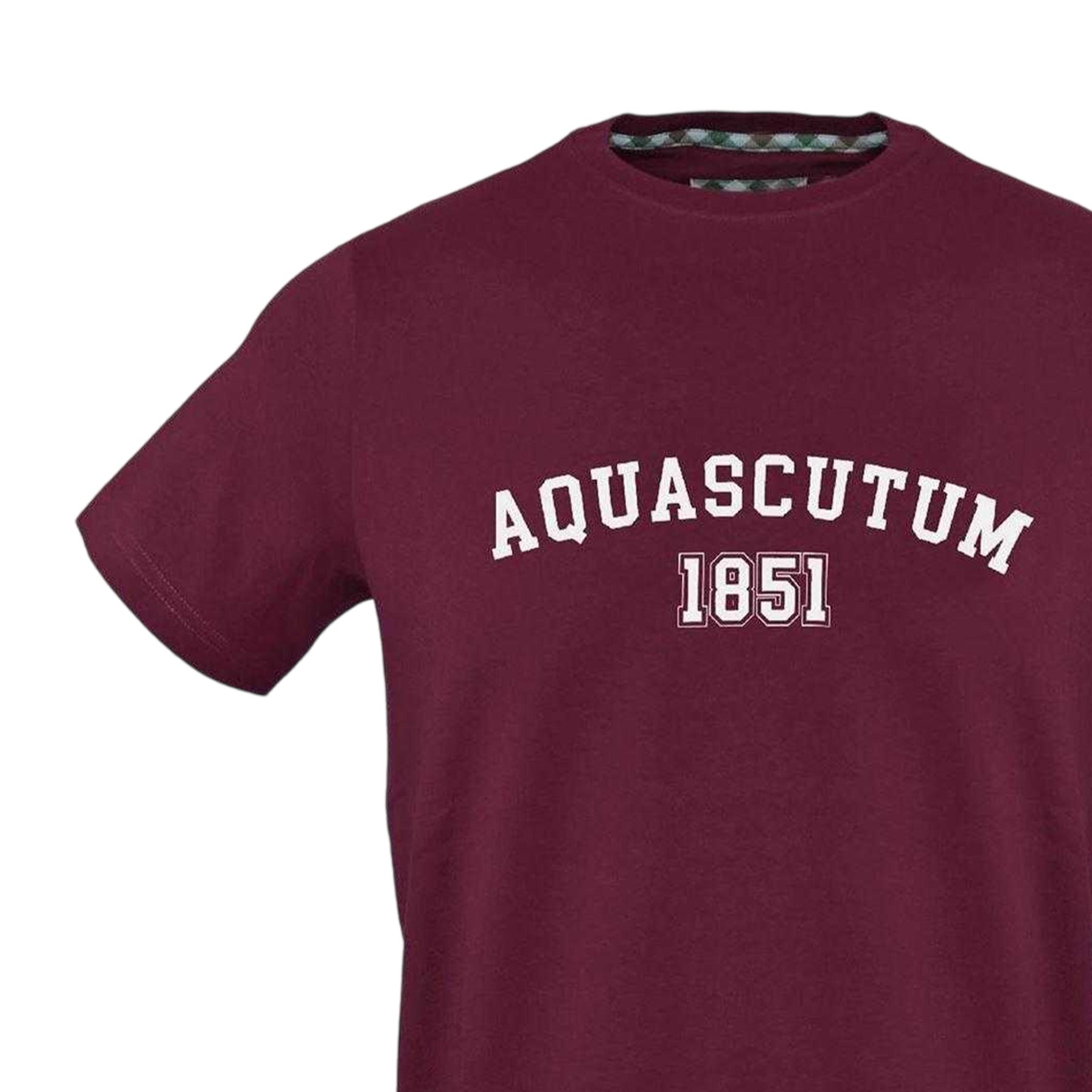 Red - Side - Aquascutum Unisex Adult 1851 Logo Cotton T-Shirt
