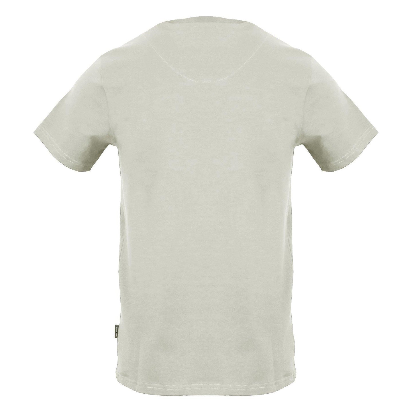 Grey - Back - Aquascutum Mens Triangle Cotton Logo T-Shirt