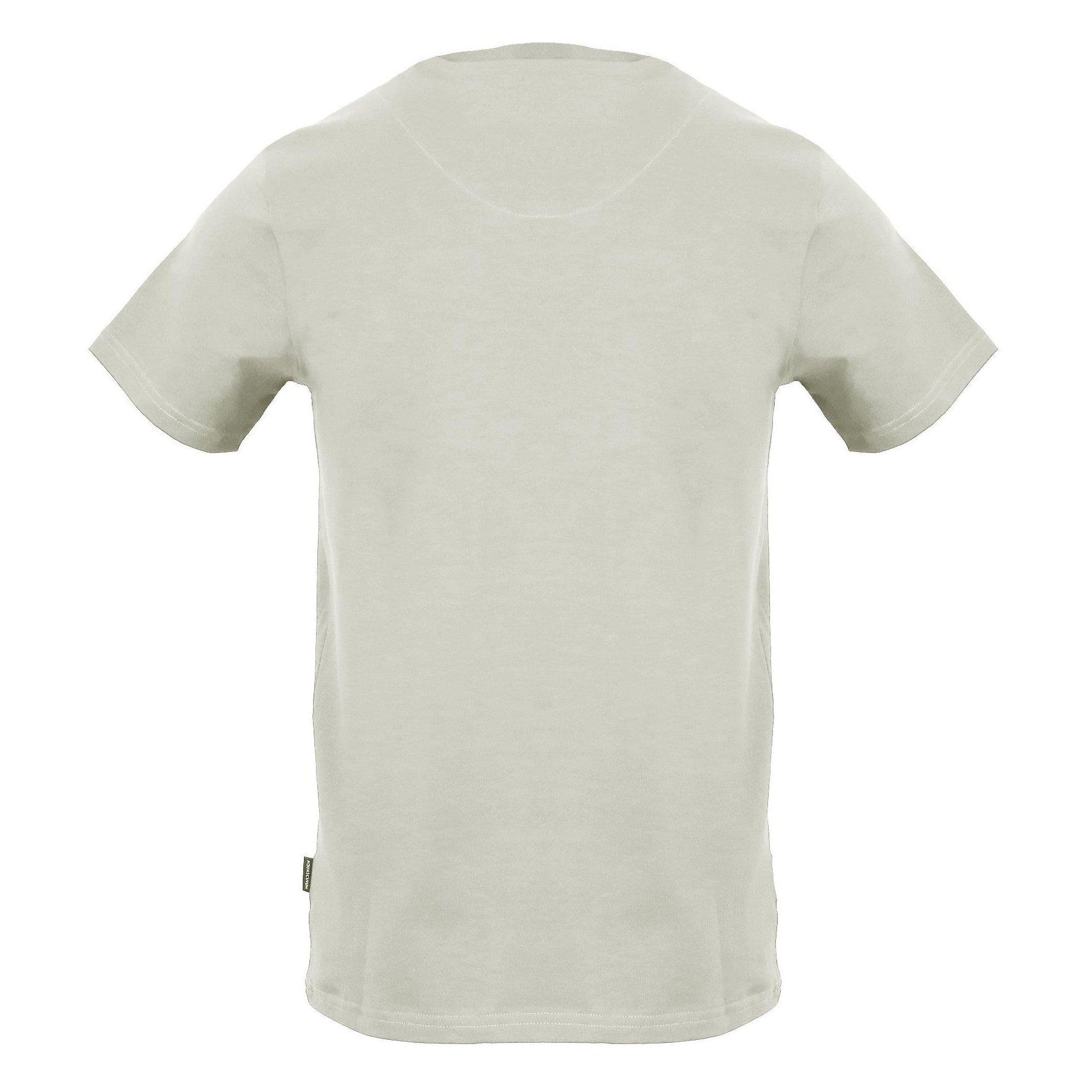 Grey - Back - Aquascutum Mens Triangle Cotton Logo T-Shirt