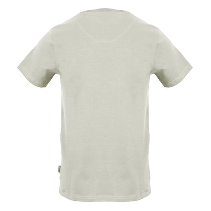 Grey - Back - Aquascutum Mens Triangle Cotton Logo T-Shirt