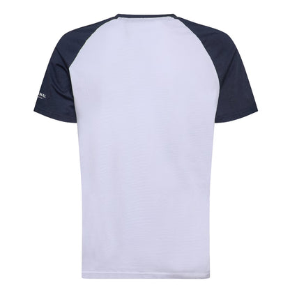 Navy - Back - Crosshatch Mens Bretsby Logo Cotton T-Shirt