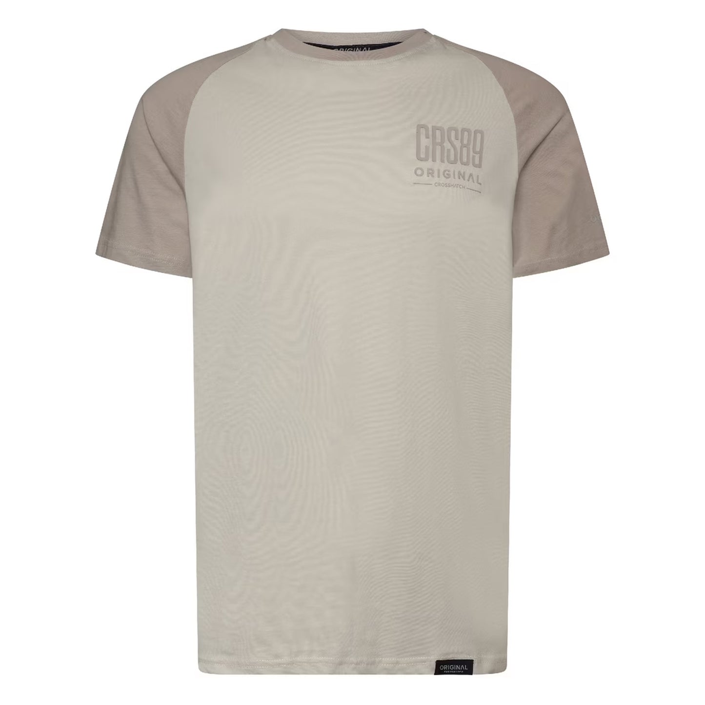 Neutral - Front - Crosshatch Mens Bretsby Logo Cotton T-Shirt