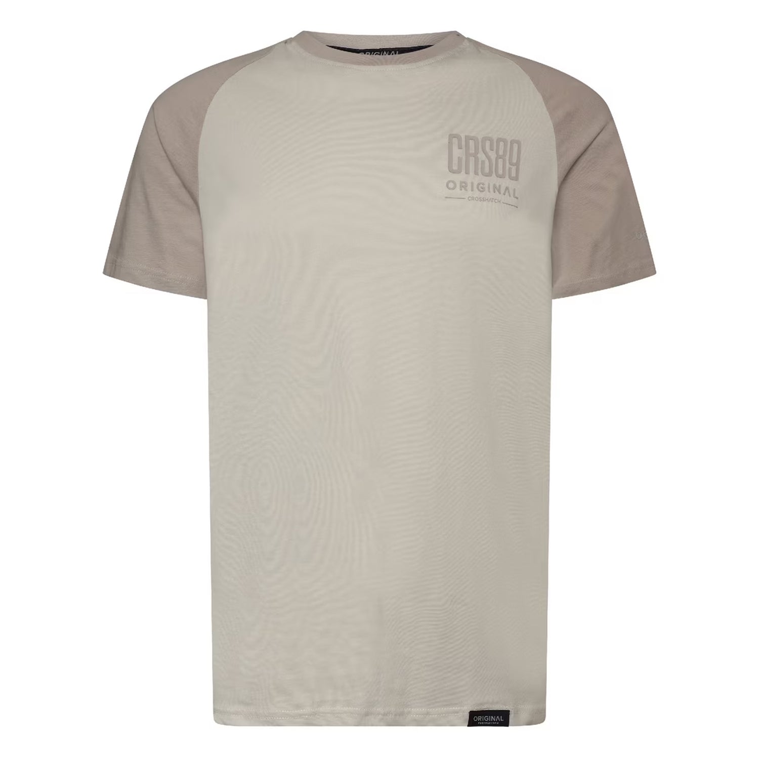 Neutral - Front - Crosshatch Mens Bretsby Logo Cotton T-Shirt