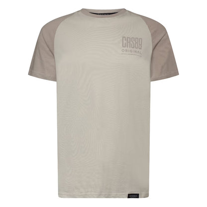 Neutral - Front - Crosshatch Mens Bretsby Logo Cotton T-Shirt