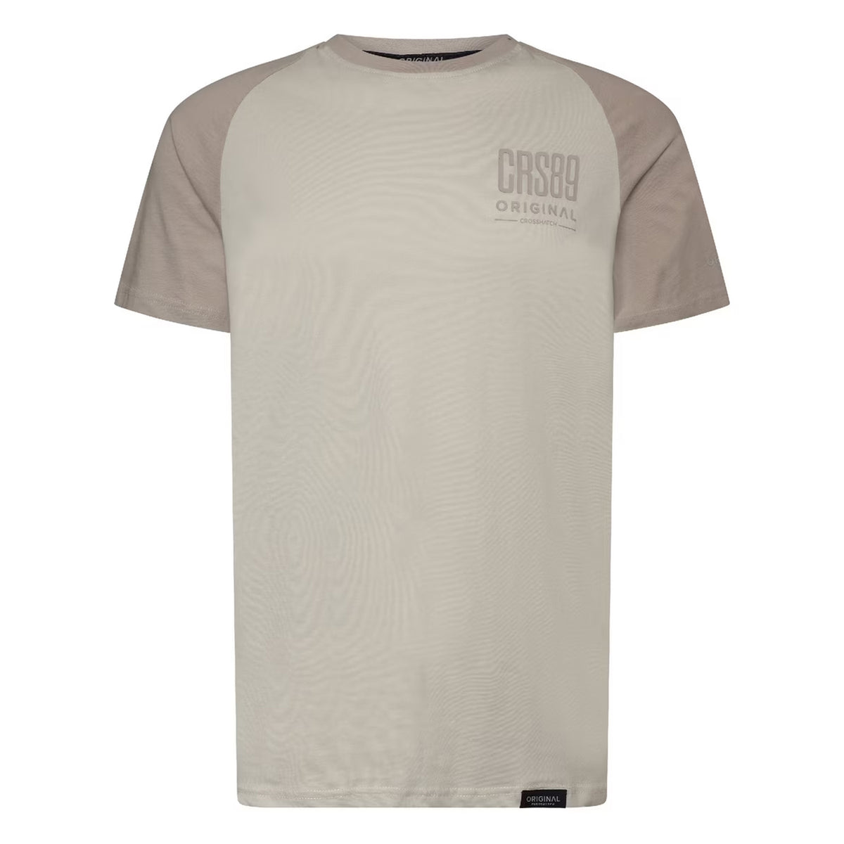 Neutral - Front - Crosshatch Mens Bretsby Logo Cotton T-Shirt