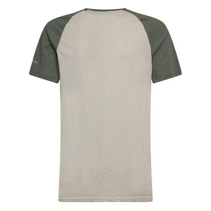 Olive - Back - Crosshatch Mens Bretsby Logo Cotton T-Shirt