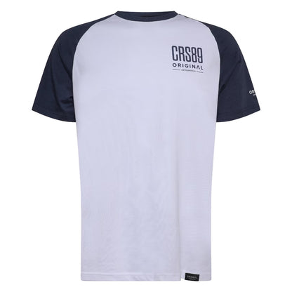 Navy - Front - Crosshatch Mens Bretsby Logo Cotton T-Shirt