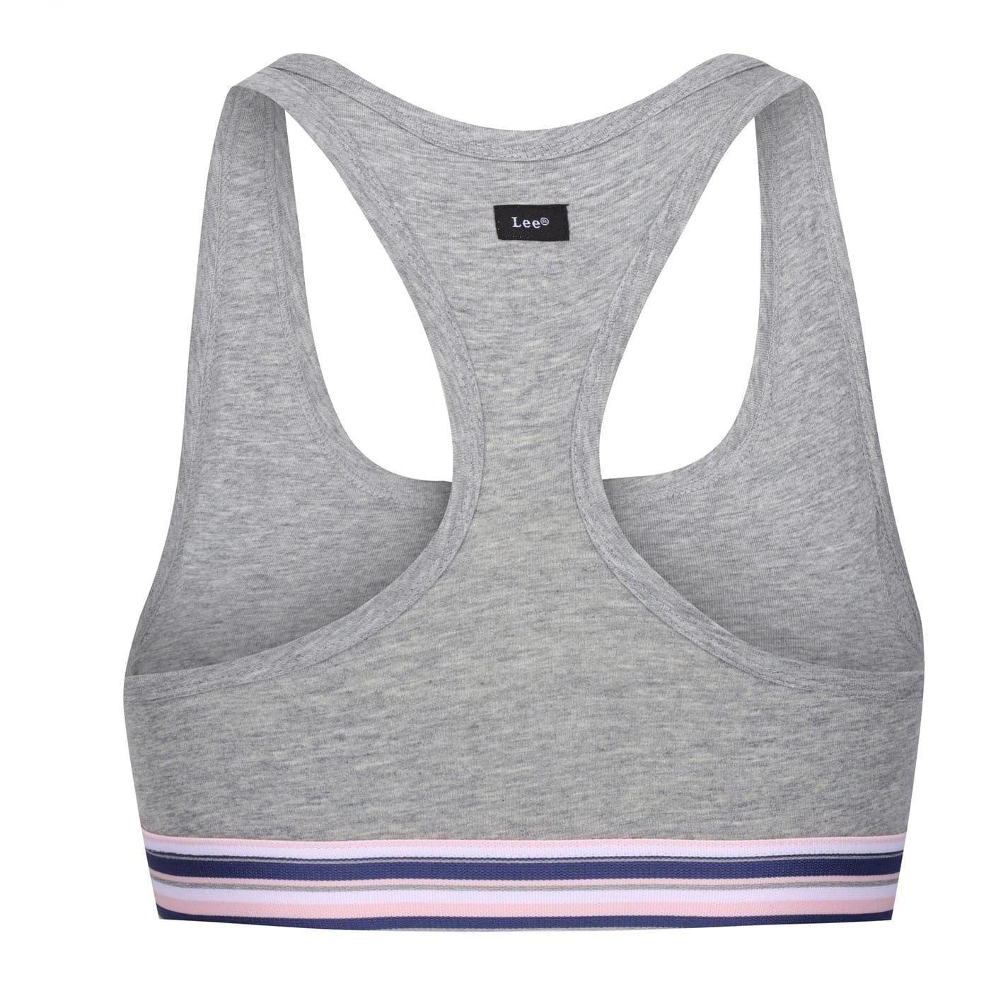 Grey Marl - Back - Lee Womens-Ladies Zelia Slim Sports Bra