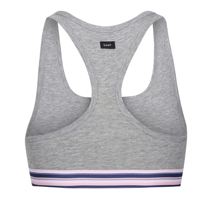 Grey Marl - Back - Lee Womens-Ladies Zelia Slim Sports Bra