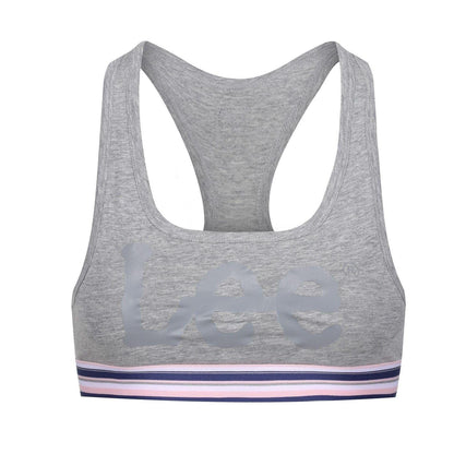 Grey Marl - Front - Lee Womens-Ladies Zelia Slim Sports Bra