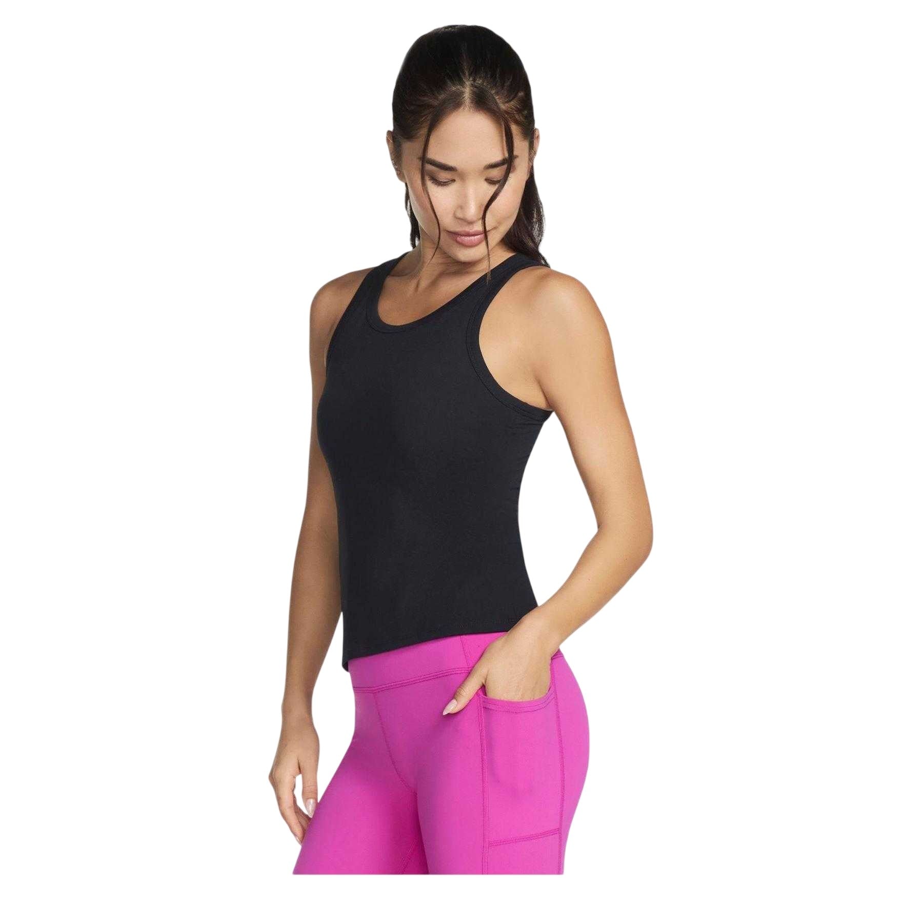 Black - Side - Skechers Womens-Ladies Gowalk Tank Top