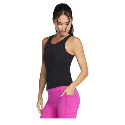 Black - Side - Skechers Womens-Ladies Gowalk Tank Top