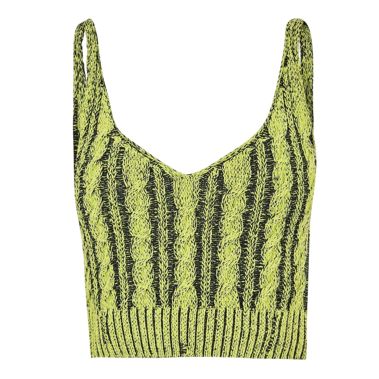 Green - Front - Diesel Womens-Ladies Milos Cable Knit Bralette
