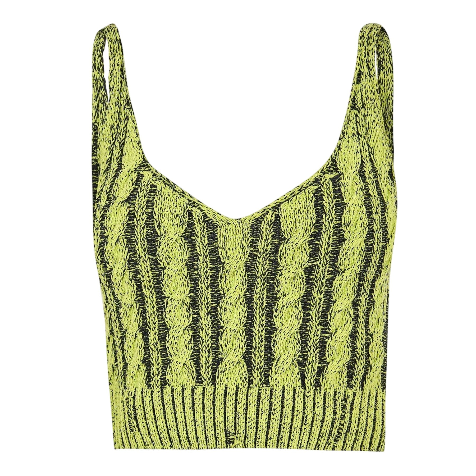 Green - Front - Diesel Womens-Ladies Milos Cable Knit Bralette