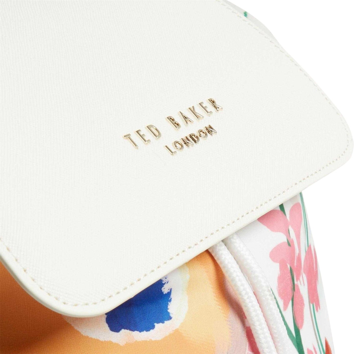 White-Multicoloured - Side - Ted Baker Floral Backpack