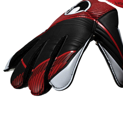 Black-Red-White - Side - UHL Sport Childrens-Kids Powerline Starter Goalkeeper Gloves