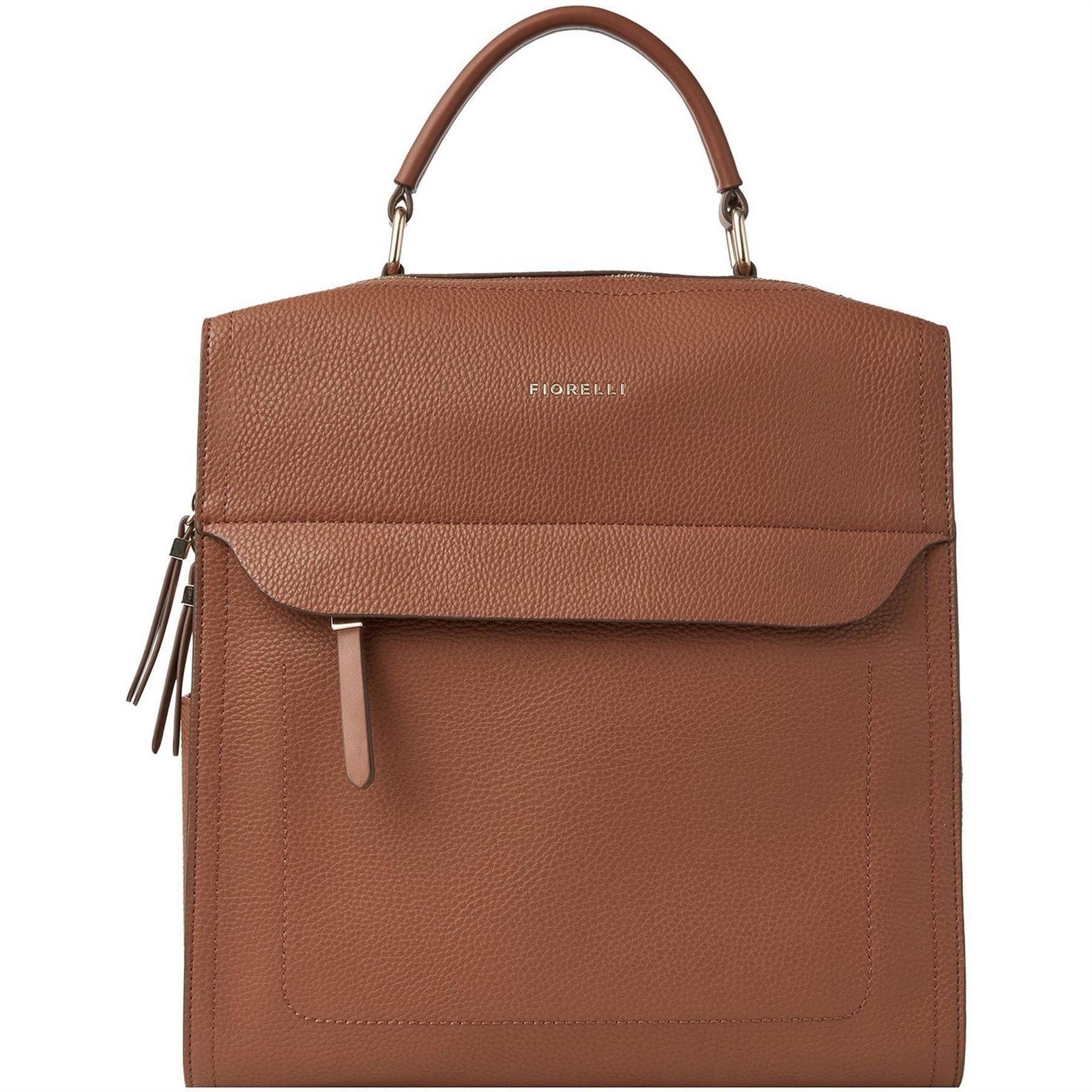 Tan - Front - Fiorelli Isla Faux Leather Backpack