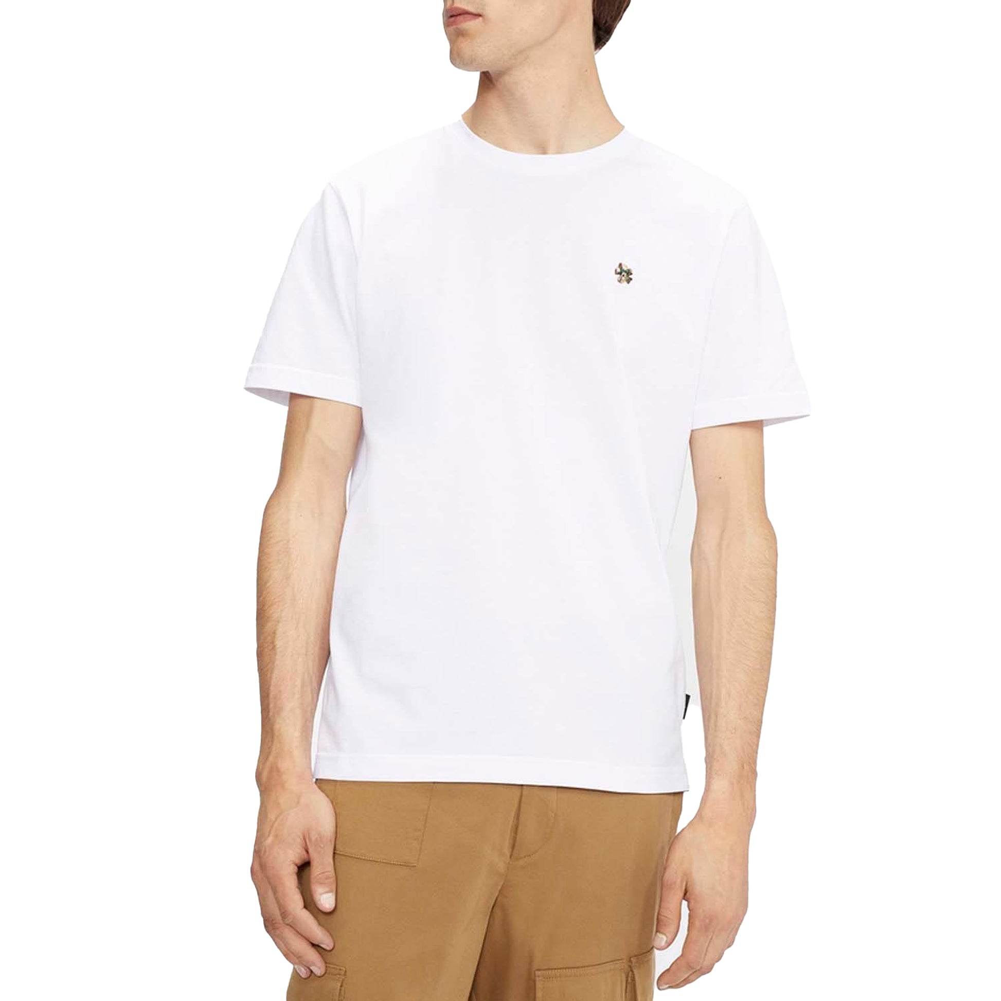 White - Side - Ted Baker Mens Oxford T-Shirt