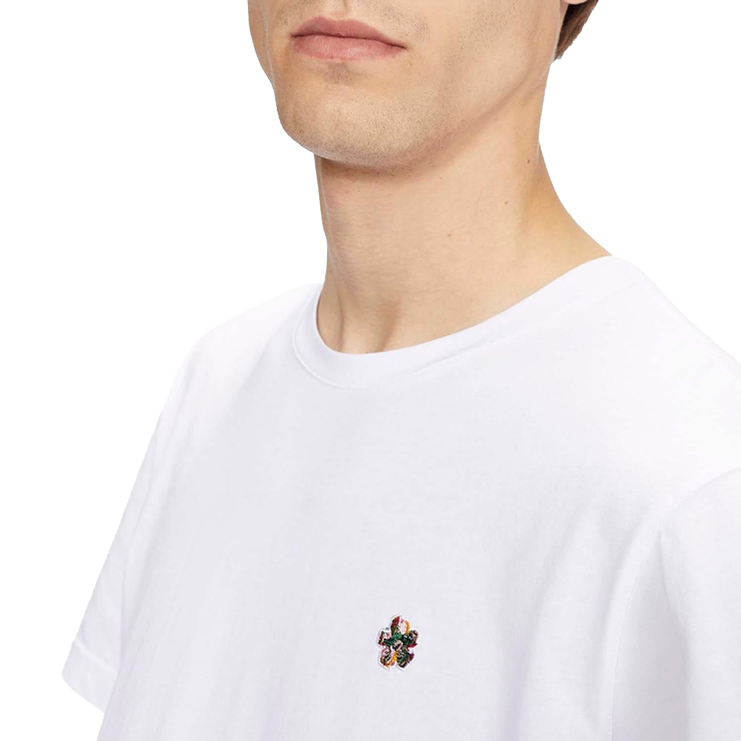 White - Lifestyle - Ted Baker Mens Oxford T-Shirt